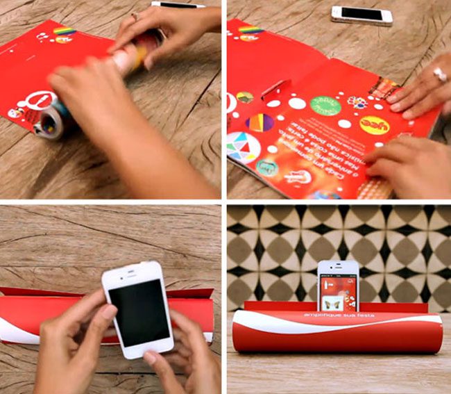 Comercial De Coca Cola Te Dice Cómo Convertir Una Revista En Amplificador de Sonido Para Smartphone (vídeo)