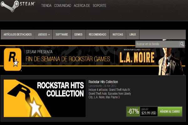 ¡Oferton! Steam pone todos los juegos de Rockstar por solo 30 dólares