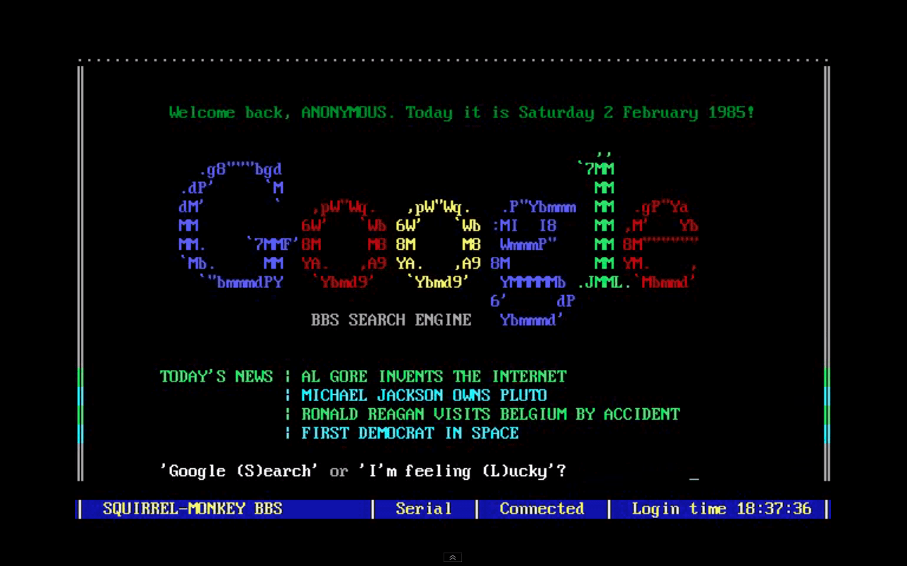 Como se veria Google en los 80s